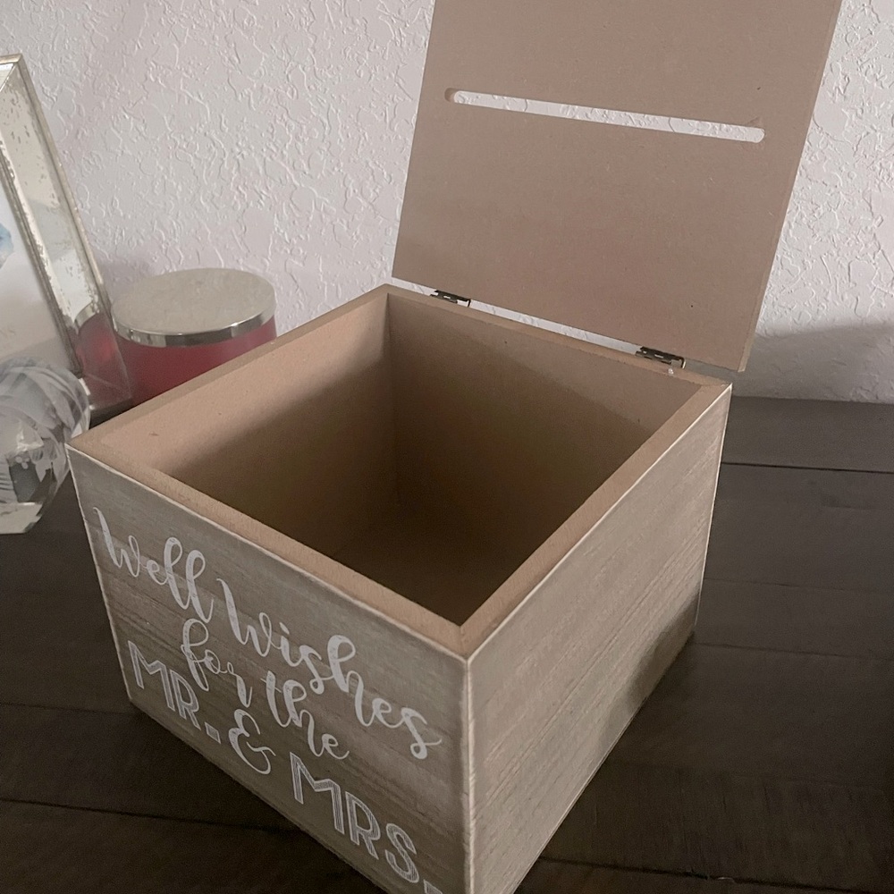 Wooden Wedding Card Box